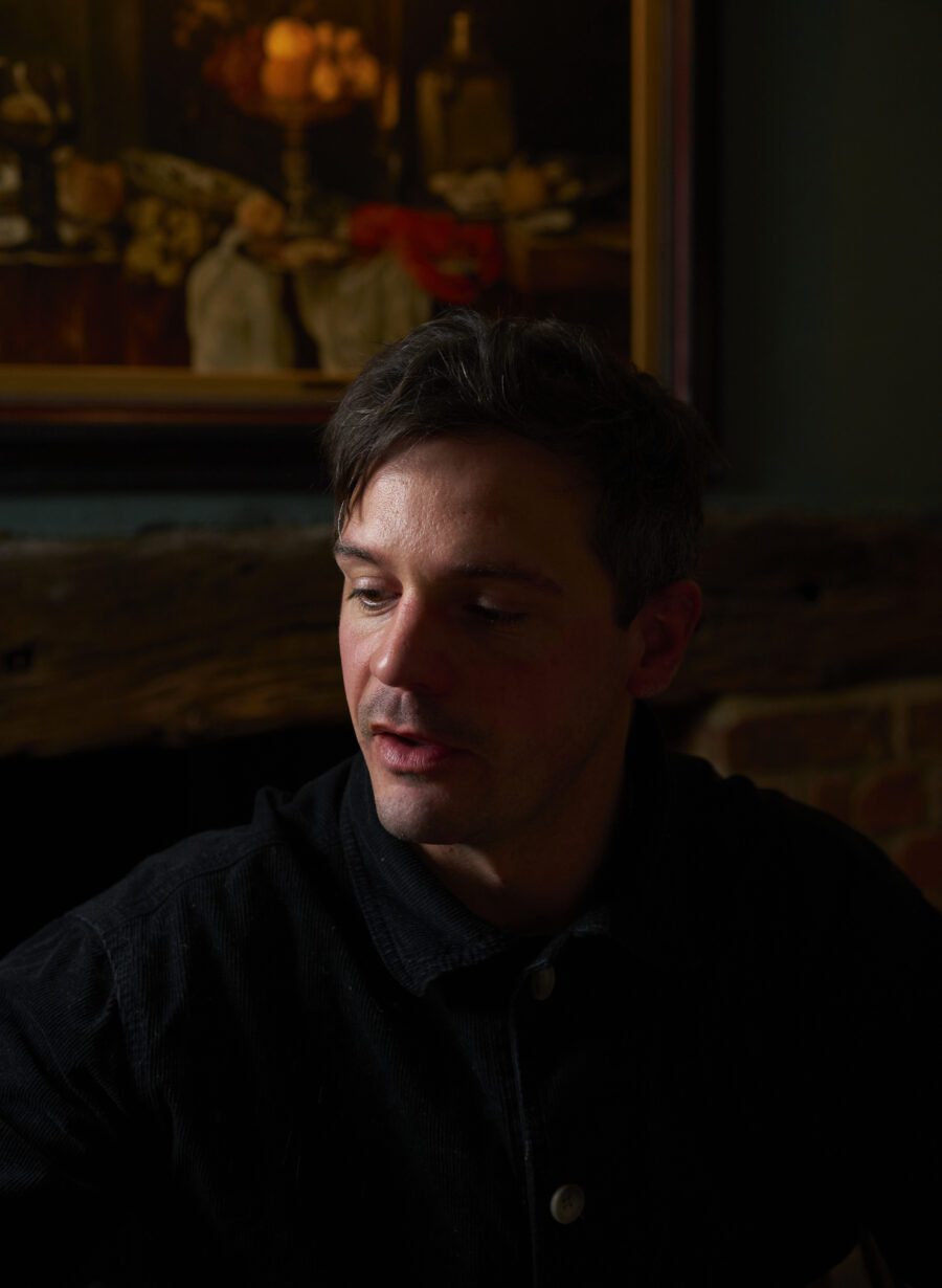person dining at pub table