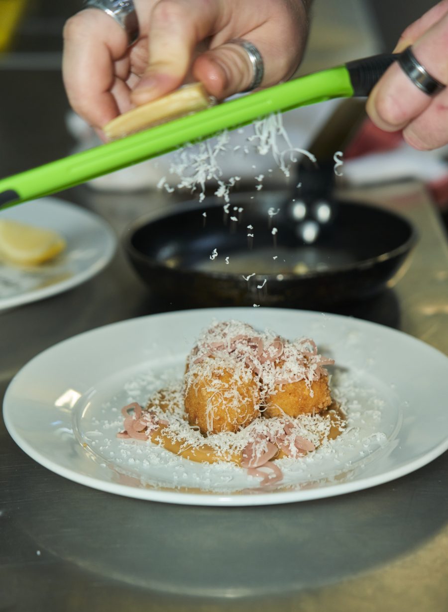 restaurant dish with seasonal ingredients