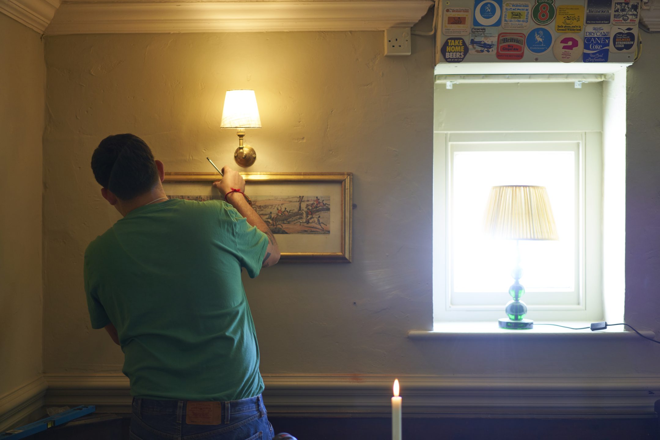 team member working in the rooms